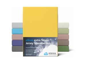 4055971020928 - Extra Jersey Topper Spannbettlaken 90x200 - 100x220 cm Gelb - Gelb - Etérea