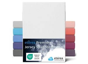 4055971068661 - Etérea - Premium Jersey Spannbettlaken Weiss 90x200 - 100x200 cm - Weiss