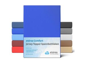 4055971069422 - etérea Jersey Topper Spannbettlaken 140x200 - 160x200 cm Blau - Blau