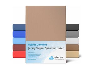 4055971069927 - Etérea - Jersey Topper Spannbettlaken 180x200 - 200x200 cm Stucco - Stucco