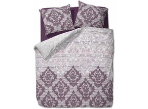 4055971074778 - Etérea - Renforcé Baumwoll Bettwäsche Barock Lila 135x200 cm + 80x80 cm - Lila