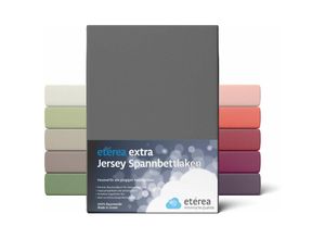 4055971077786 - Etérea - Extra Jersey Spannbettlaken Anthrazit 90x200 - 100x220 cm - Anthrazit