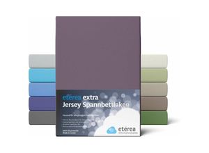 4055971078097 - Etérea - Extra Jersey Spannbettlaken Pflaume 140x200 - 160x220 cm - Pflaume