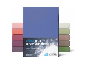 4055971078141 - Etérea - Extra Jersey Spannbettlaken Blau 140x200 - 160x220 cm - Blau