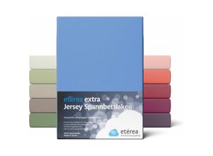 4055971078189 - Etérea - Extra Jersey Spannbettlaken Hellblau 140x200 - 160x220 cm - Hellblau