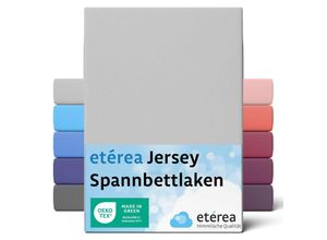 4055971082209 - Comfort Jersey Spannbettlaken Silber 140x200 cm - 160x200 cm - Silber - Etérea