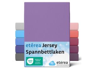 4055971100170 - Comfort Jersey Spannbettlaken Violett 60x120 cm - 70x140 cm - Violett - Etérea