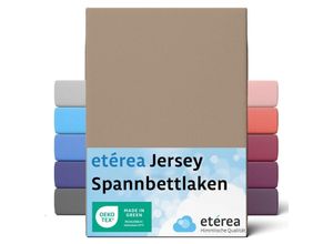 4055971100316 - Comfort Jersey Spannbettlaken Taupe 60x120 cm - 70x140 cm - Taupe - Etérea