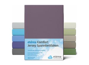 4055971100415 - etérea Comfort Jersey Spannbettlaken Pflaume 80x160 cm - 80x180 cm - Pflaume