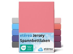 4055971100453 - etérea Comfort Jersey Spannbettlaken Rosa 80x160 cm - 80x180 cm - Rosa