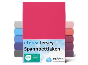 4055971100460 - Comfort Jersey Spannbettlaken Pink 80x160 cm - 80x180 cm - Pink - Etérea