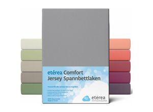 4055971100552 - Comfort Jersey Spannbettlaken Grau 80x160 cm - 80x180 cm - Grau - Etérea