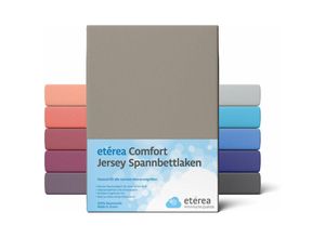 4055971100590 - Comfort Jersey Spannbettlaken Mokka 80x160 cm - 80x180 cm - Mokka - Etérea