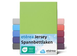 4055971100767 - Comfort Jersey Spannbettlaken Apfelgruen 90x200 cm - 100x200 cm - Apfelgruen - Etérea