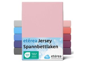 4055971100989 - etérea Comfort Jersey Spannbettlaken Zartrosa 90x200 cm - 100x200 cm - Zartrosa