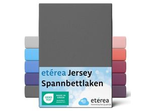 4055971101016 - Comfort Jersey Spannbettlaken Anthrazit 100x200 cm - 120x200 cm - Anthrazit - Etérea