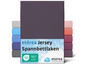 4055971101078 - Comfort Jersey Spannbettlaken Pflaume 100x200 cm - 120x200 cm - Pflaume - Etérea