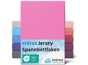 4055971101115 - etérea Comfort Jersey Spannbettlaken Rosa 100x200 cm - 120x200 cm - Rosa