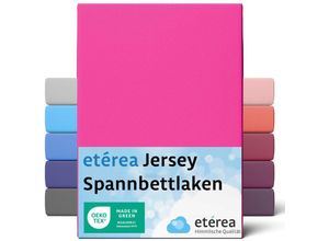 4055971101122 - Etérea - Comfort Jersey Spannbettlaken Pink 100x200 cm - 120x200 cm - Pink