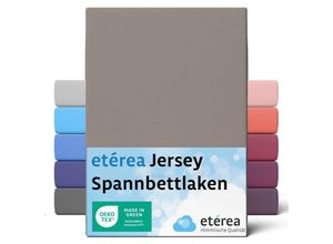 4055971101252 - Comfort Jersey Spannbettlaken Mokka 100x200 cm - 120x200 cm - Mokka - Etérea