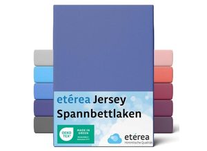 4055971101368 - Comfort Jersey Spannbettlaken Blau 140x200 cm - 160x200 cm - Blau - Etérea