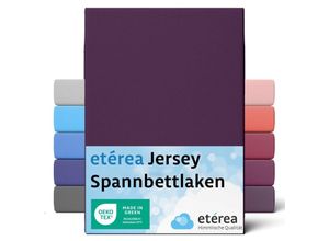 4055971101405 - Comfort Jersey Spannbettlaken Pflaume 140x200 cm - 160x200 cm - Pflaume - Etérea