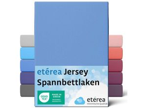 4055971101436 - Comfort Jersey Spannbettlaken Hellblau 140x200 cm - 160x200 cm - Hellblau - Etérea