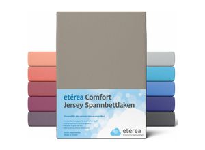 4055971101580 - Comfort Jersey Spannbettlaken Mokka 140x200 cm - 160x200 cm - Mokka - Etérea