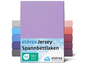 4055971101825 - Comfort Jersey Spannbettlaken Violett 180x200 cm - 200x200 cm - Violett - Etérea