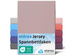 4055971101962 - Etérea - Comfort Jersey Spannbettlaken Taupe 180x200 cm - 200x200 cm - Taupe