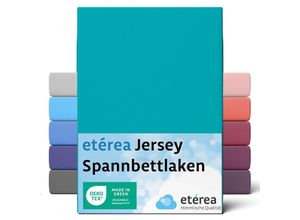 4055971102129 - Comfort Jersey Spannbettlaken Ocean 200x220 cm - 200x220 cm - Ocean - Etérea