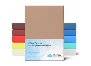 4055971102181 - Etérea - Comfort Jersey Spannbettlaken Stucco 200x220 cm - 200x220 cm - Stucco