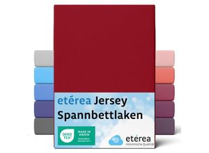 4055971102198 - etérea Comfort Jersey Spannbettlaken Kirsche 200x220 cm - 200x220 cm