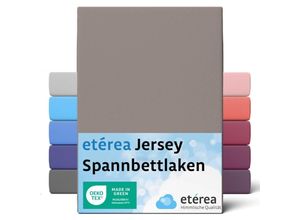 4055971102242 - Comfort Jersey Spannbettlaken Mokka 200x220 cm - 200x220 cm - Mokka - Etérea