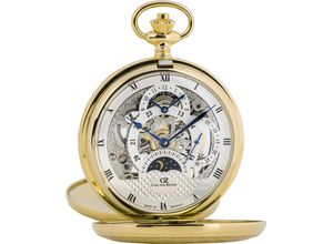 4056007004066 - Taschenuhr CARL VON ZEYTEN Alb Taschenuhren goldfarben Damen Taschenuhren mechanische Uhr Handaufzug Skelettuhr Mondphase Made in Germany