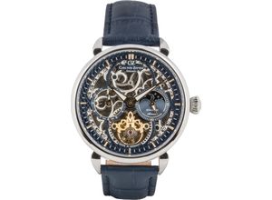 4056007100546 - Automatikuhr CARL VON ZEYTEN Neukirch Armbanduhren blau Herren Hochzeitsmode Armbanduhr mechanische Uhr Herrenuhr Skelettuhr Made in Germany