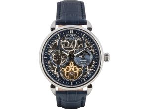 4056007100553 - Automatikuhr CARL VON ZEYTEN Neukirch Armbanduhren blau (blau blau) Herren Hochzeitsmode Armbanduhr mechanische Uhr Herrenuhr Skelettuhr Made in Germany