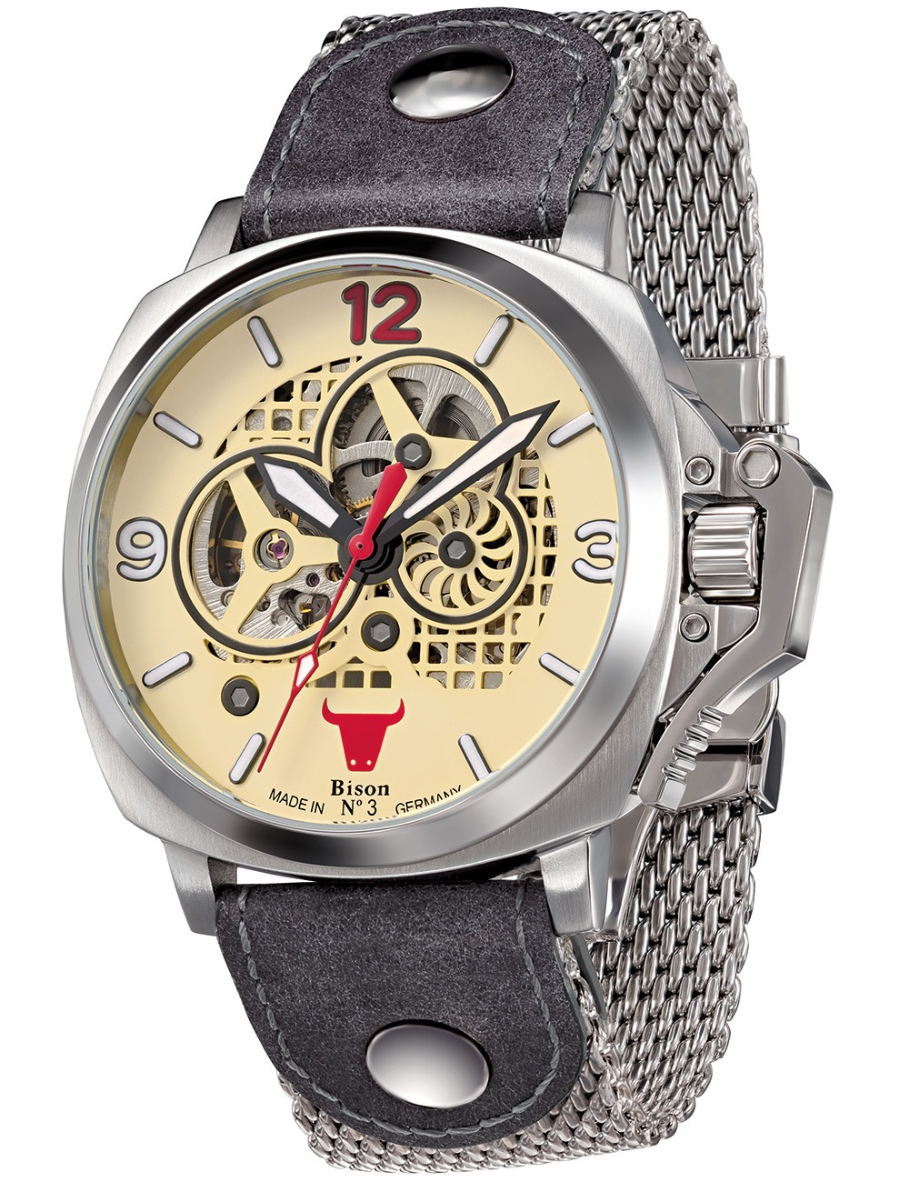 4056007300373 - BI000CRMB Herrenuhr Bison 3 Automatik Limited Edition 46mm 10ATM
