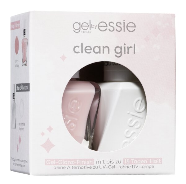 4056048124631 - Essie Nagellack Set clean girl (gel couture 00 top coat gel couture 10 sheer fantasy) Nagellack Set 1Stk