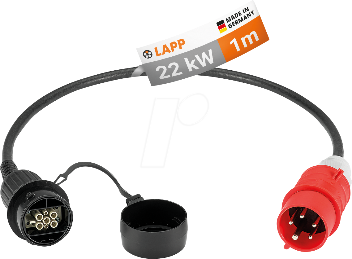 4056158850932 - 64706 - Ladekabel Universal mit CEE-Stecker rot bis zu 22 kW 3-phasig