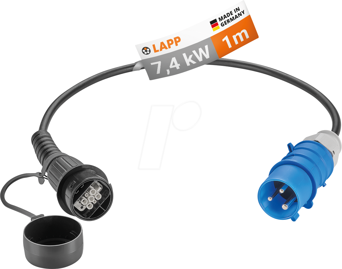 4056158850949 - 64704 - Ladekabel Universal mit CEE-Stecker blau bis zu 74 kW 1-phasi