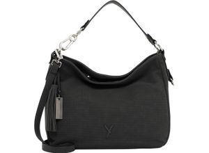 4056185122088 - SURI FREY Schultertasche Kunstleder Anhänger uni für Damen grau