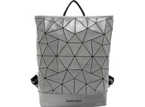 4056185202995 - SURI FREY Rucksack Kunstleder Logo-Prägung für Damen silber