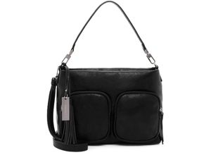 4056185208386 - SURI FREY Schultertasche Reißverschluss-Frontfächer Anhänger für Damen schwarz