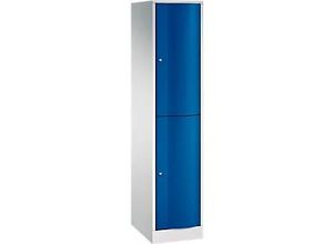 4056211262269 - Großraum-Wertfachschrank mit Spezialtüren 1x2 Fächer BxTxH 396x540x1950 mm RAL 7035 5010