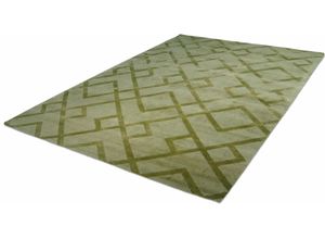 4056216494078 - Teppich KAYOOM Luxury 310 Teppiche Gr B L 160 cm x 230 cm 13 mm 1 St grau (graugrün) Esszimmerteppiche