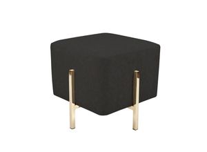 4056216743213 - Pouf   Hocker Lizia 210 Schwarzgrau   Gold