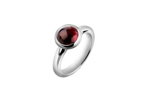 4056261001276 - Nenalina Ring Granat Cabochon Edelstein 925 Sterling Silber (Farbe Silber Größe 54 mm)