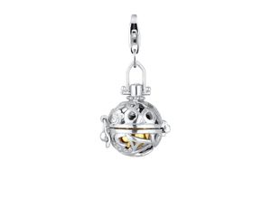 4056261034809 - Nenalina Charm Klangkugel Ornament Zirkonia 925 Sterling Silber (Farbe Silber)