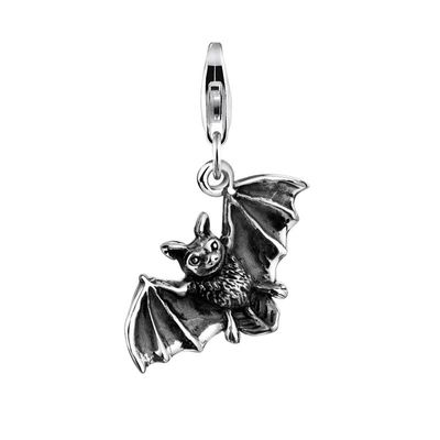 4056261040718 - Nenalina Charm Anhänger Fledermaus Halloween 925 Sterling Silber (Farbe Silber)